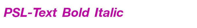 PSL-Text Bold Italic